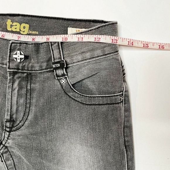 Tag Jeans SZ 26 Stretch Gray #6011 Stone Wash Mid Rise Straight Capsule Wardrobe - Picture 9 of 11